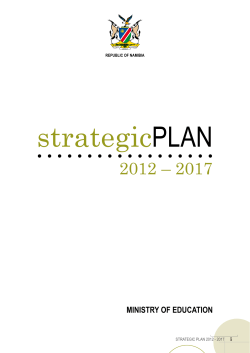 Strategic Plan 2012-2017 - Ministry of Education Namibia