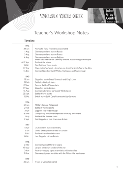 world war one - John Gray Centre