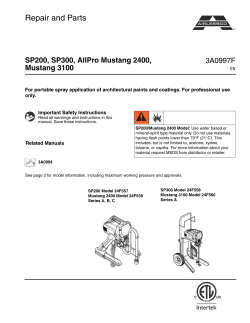 3A0997F - SP200, SP300, AllPro Mustang 2400, Mustang 3100