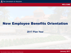 New Employee Benefits Orientation - Human Resources