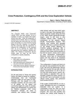 Crew Protection, Contingency EVA and the Crew Exploration Vehicle