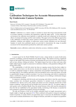 Calibration Techniques for Accurate Measurements by Underwater