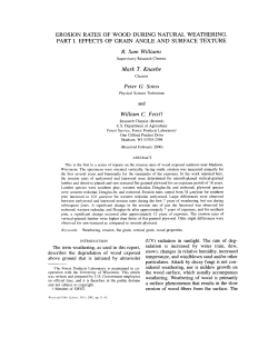 EROSION RATES OF WOOD DURING NATURAL WEATHERING