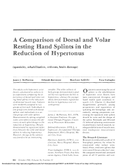 A Comparison of Dorsal and Volar Resting Hand Splints in the