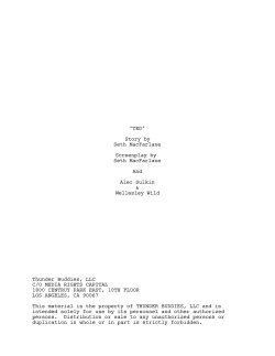 the screenplay to Ted