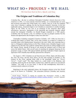 The Origins and Traditions of Columbus Day