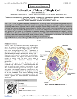 Estimation of Mass of Single Cell