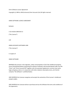 Omni Software Licence Agreement Copyright (c)