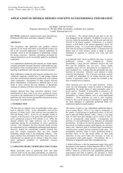 application of mineral deposit concepts to geothermal exploration