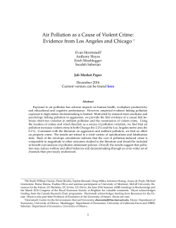 Air Pollution as a Cause of Violent Crime