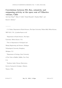 Correlations between SO2 flux, seismicity, and outgassing activity at