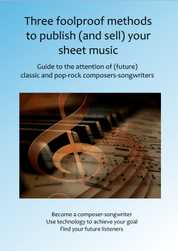 Publish and sell your sheet music.