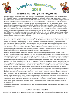 Moosecalac 2013 – The Super Bowl Party from Hell
