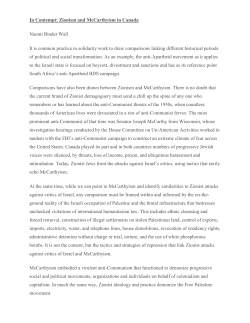 In Contempt: Zionism and McCarthyism in Canada Naomi Binder
