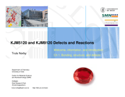 KJM5120 and KJM9120 Defects and Reactions