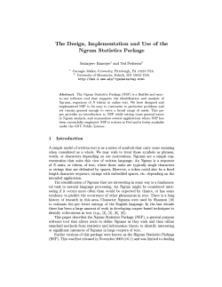 The Design, Implementation, and Use of the Ngram Statistics Package