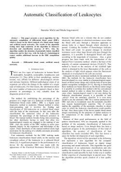 Automatic Classification of Leukocytes