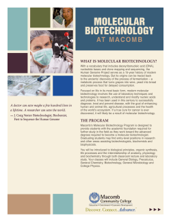molecular biotechnology - Macomb Community College