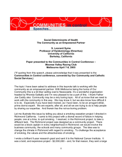 Len Syme - Our Community