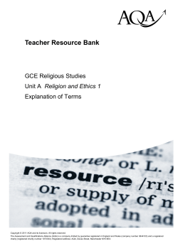 RSS01 - Religion and Ethics 1