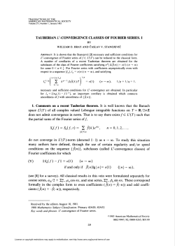 S&bdquo;(f) = S&bdquo;(f,t)= 2 f(k)eik`, &laquo; = 0,1,2