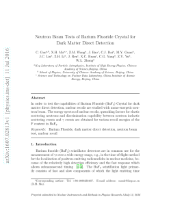Neutron Beam Tests of Barium Fluoride Crystal for Dark Matter