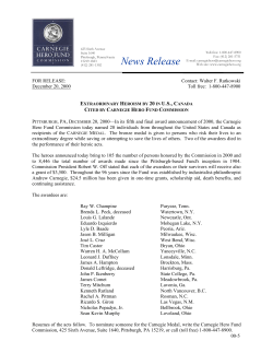 News Release - Carnegie Hero Fund Commission