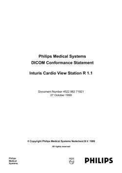 Philips Medical Systems DICOM Conformance