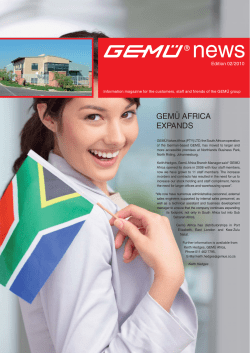 gem&uuml; africa expands