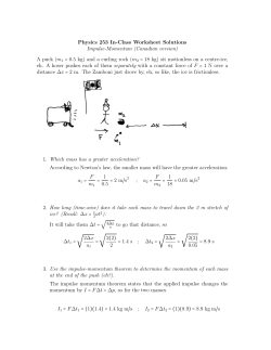 Physics 253 In-Class Worksheet Solutions Impulse
