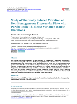 Study of Thermally Induced Vibration of Non