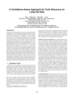 A Confidence-Aware Approach for Truth Discovery on Long