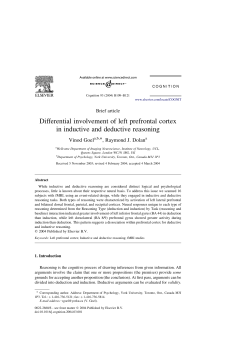 Differential involvement of left prefrontal cortex in inductive and