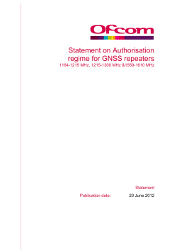 Statements on GNSS Repeaters