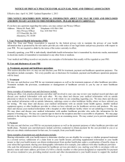 notice of privacy practices for allen ear, nose and throat