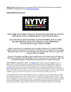 new york television festival announces 2016 special