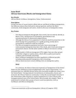 African Americans/Blacks and Immigration Status