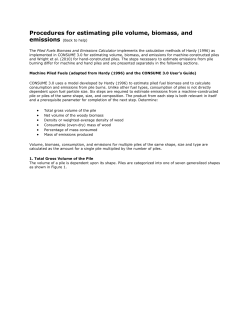 Procedures for Estimating Pile Volume, Biomass, and Emissions