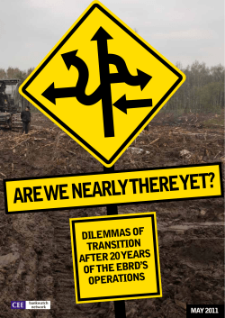 dilemmas of transition after 20 years of the ebrd`s