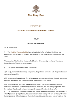 Pontifical Academy of Life
