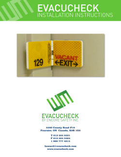 Installation - EVACUCHECK by Encore Safety Inc.