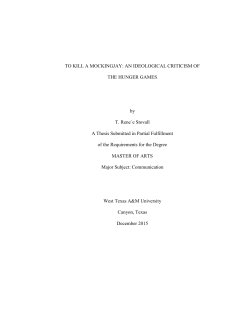 An Ideological Criticism of The Hunger Games