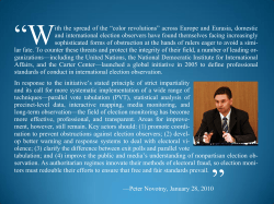 Election Monitoring - National Endowment for Democracy