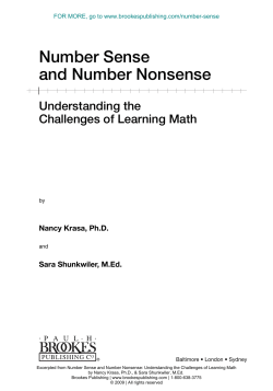 Number Sense and Number Nonsense