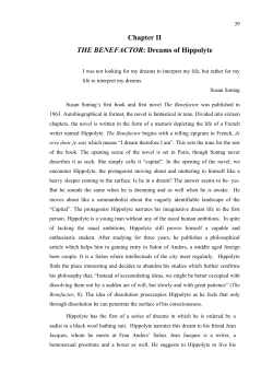 The Benefactor:- Dreams of Hippolyte
