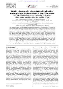 Rapid changes in phenotype distribution during