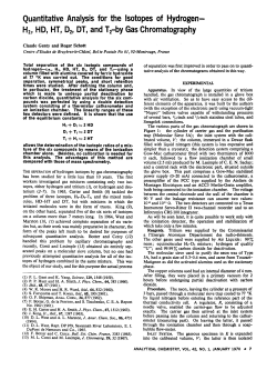 Quantitative analysis for the isotopes of hydrogen