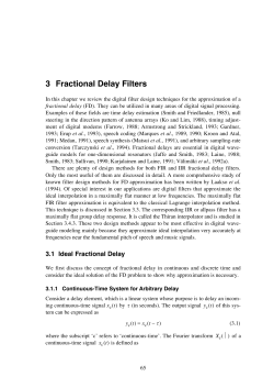 3 Fractional Delay Filters