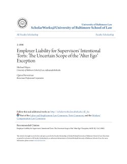 The Uncertain Scope of the "Alter Ego" - ScholarWorks