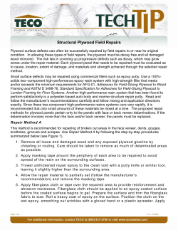 Structural Plywood Field Repairs